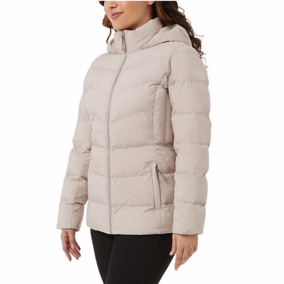 32 Degrees Heat | Womens Winter Tech Cream Puffer Jacket with Hood - Size XXL - Picture 4 of 16